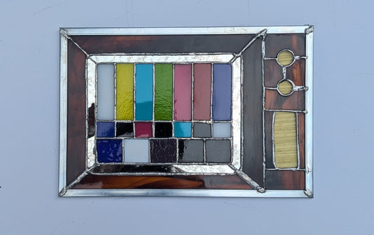 Retro TV Stained Glass (variation 3)